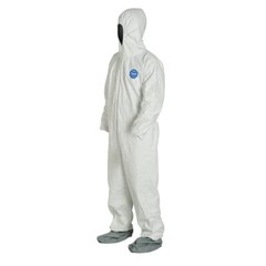 DuPont Tyvek 400 TY122S Disposable Protective Coverall with Elastic Cuffs