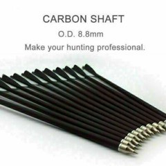 12Pcs 20 inch Crossbow Bolts Carbon Arrow For Hunt Target OD 8.8mm With 4″ vane
