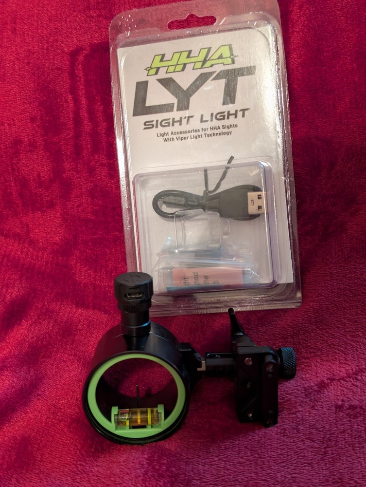 HHA 1 5/8″ 1.625″ Single 1 Pin .010 Green Sight Scope LYT Light Tetra Tournament