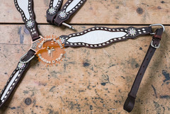 White Croco Tack Set | Western Horse Tack Set