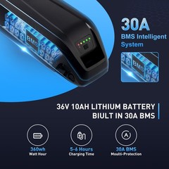 36V 48V 10AH lithium battery replacement battery for 50W-750W-1000W Motors