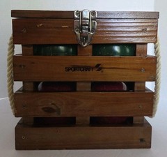 Vintage SportCraft Heritage Bocce Ball Set in Wooden Box