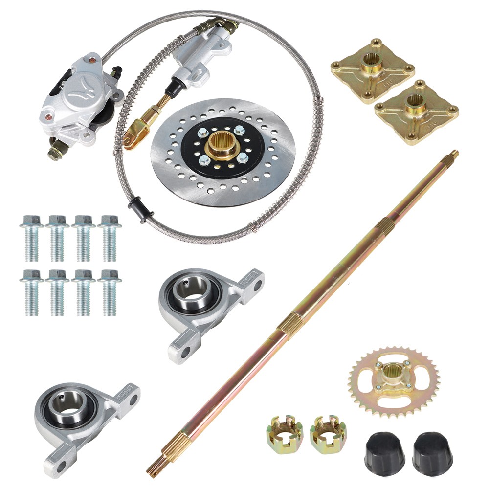 Go Kart 32″ Drift Trikes & Rear Axle Complete Kit Wheel Hub And Brake Assembly