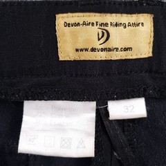 Devon-Aire Equestrian Horseback Riding Pants Womens 32 Black Colorblock