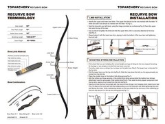 60» Wooden Archery Recurve Bow for Right Hand Adult Target Hunting 30-50lbs.