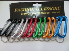 Lot 200 pcs Carabiner Spring Belt Clip Key Chain / 3″ / Aluminum / Free Shipping