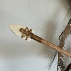 Deerskin Quiver Feathers Fringe and Arrows By Nora Long Navajo
