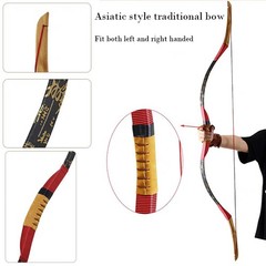 Archery Traditional Recurve Bow 15-50lb Mongolian Horse Bow Hunting Arrow Target