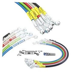 270-2400 AN3 1/8inch 28 Degree M10 Motorcycle Hydraulic Brake Line 900mm Black