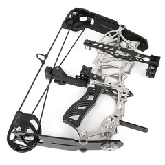 13″ Archery Mini Short Axis Compound Bow Kit 15-32lbs Arrow Laser Sight Hunting