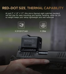 INFITAC ATP13 Compact Thermal Scope for Airsoft, Red Dot-Sized Thermal Sight …