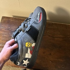 Vintage Size13 Men’s Osiris Serve “OG Aviator Flying Tiger” Skate Shoes – Used