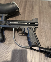 Tippmann Model 98 Semi Auto Paintball Gun w/ Barrel, Hopper ASG UltrAIR HPA Tank