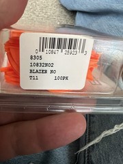 100 Pack Bohning Archery Blazer 1.5 Inch Mini Vanes: Neon Orange: NOS