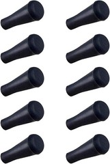 10-Pack Black Rubber Arrowheads for Safe Stump Shooting and Archery Training