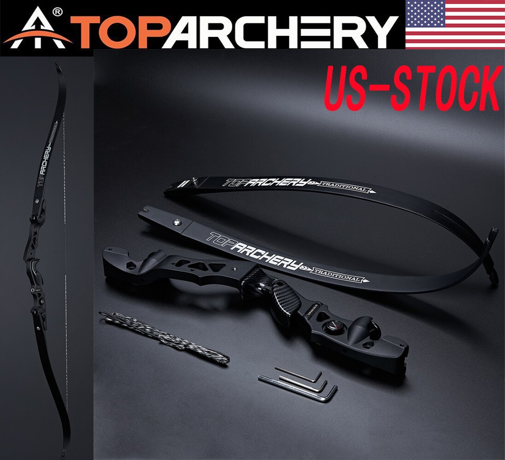 62″ Archery ILF Recurve Bow Aluminum Alloy Riser 25-60LB for Competition Hunting