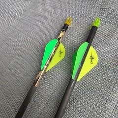 Wolverine Hunter Arrows 2pc 55-70 Carbon 29.5 in Grim Reaper Razortips (used)