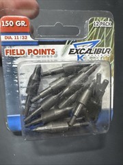 NIB 🏹 Excalibur Field Points 11/32 Diameter 150 Grain 12 Pack Black Free SH
