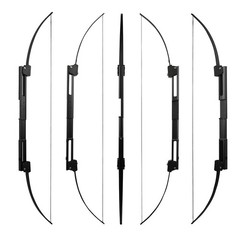 58″ Folding Bow Portable Recurve Bow 35lbs RH/LH Archery Hunting Outdoor Use