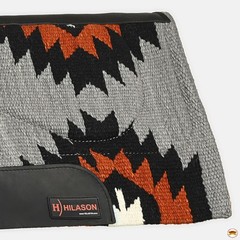 HILASON 34×32 In Western Horse Saddle Blanket Wool Pad Grey