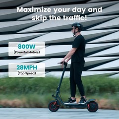 Adult Electric Scooter 800W Folding Commuter E-Scooter Fast Speed 37 Miles Range