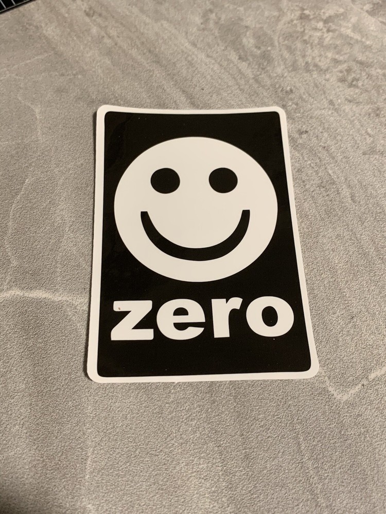 Zero 3” Inch Skateboard Sticker Waterproof Black White Decal