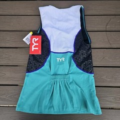 TYR Women Purple/black/turquoise Tri Tank (XS) 6 in Pad Short (S) New