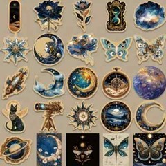 50 Pack of Cool Mystical Stickers for Laptop/Water Bottle/Phone Case