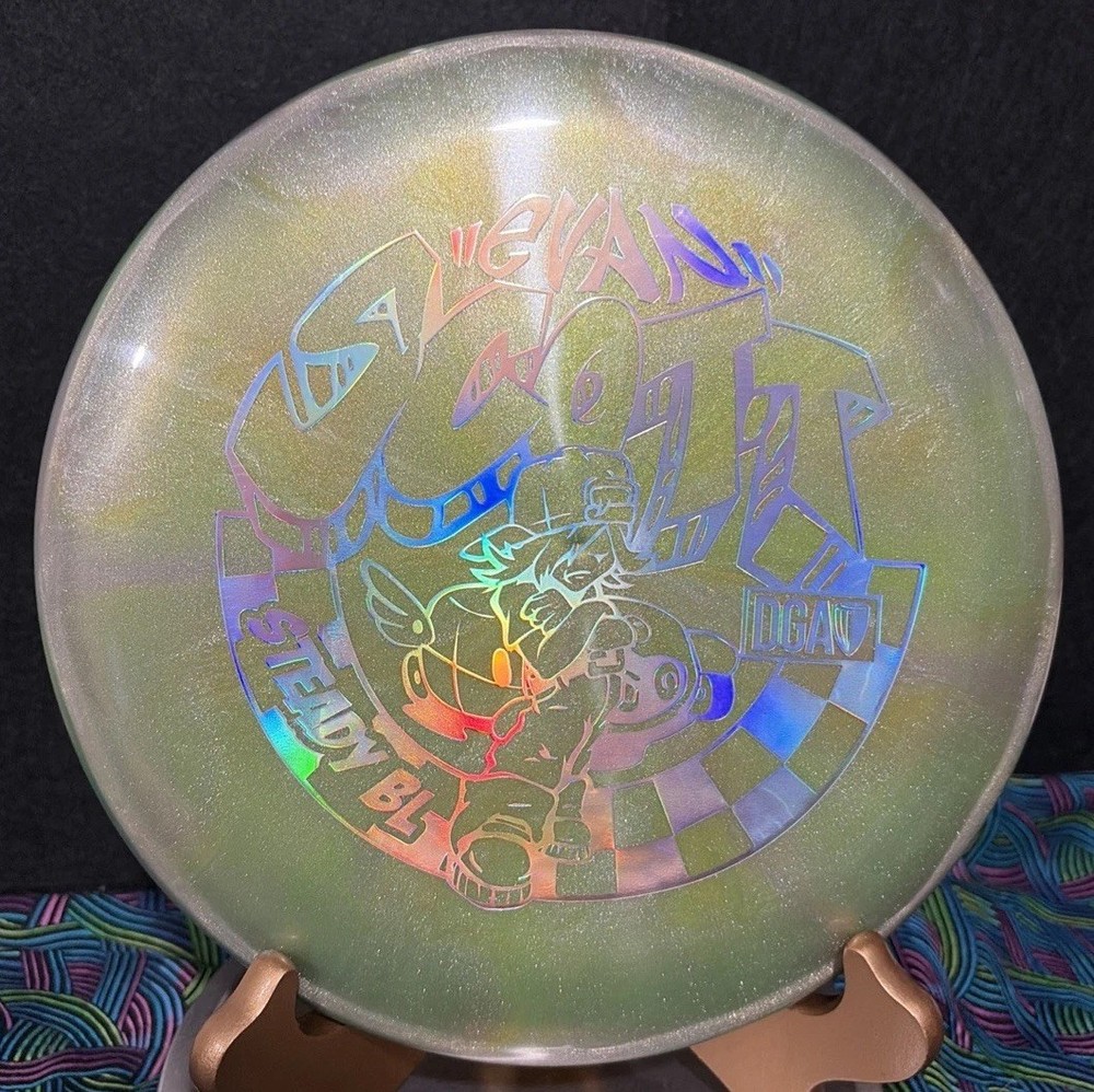 DGA 2024 Evan Scott Swirl Tour Series Steady BL Green Putter 2/3/0/2 Disc Golf