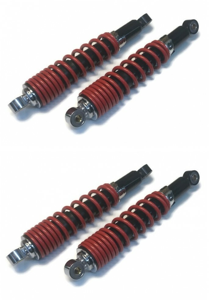 (4) 12″ Red Shocks 3/8″ 10mm ID for American Sportsworks Landmaster 14796 14793