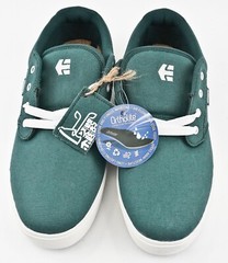 etnies Jameson 2 ECO TFTF Skateboard BMX Skate Shoes US 12 Green Cork Insole NOS