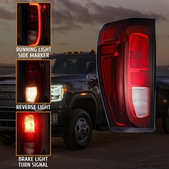 Tail Light Assembly Compatible with 2019-2024 GMC Sierra 1500 Left Driver Side