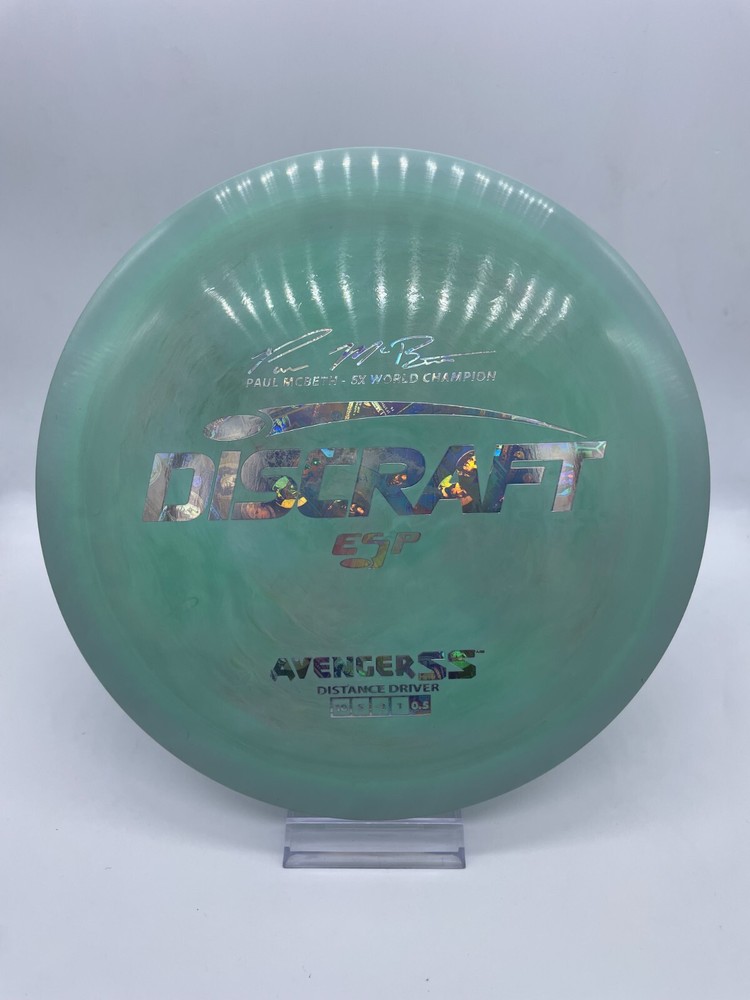 Discraft ESP Avenger SS 171 gram 5x McBeth MONEY STAMP green swirly