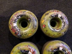 97A Conspiracy Skateboard Wheels Pushead 60 mm x 36 mm Green Vtg Genuine Pushead