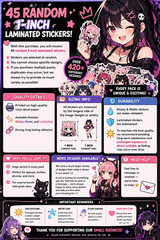 45 PCS (1 INCH) random Adult Anime Hentai Sexy waiffu Girl Stickers Vinyl Decals