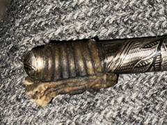 Antique Silver Circassian Riding Crop Nagaika with Concealed Blade 1890 To 1910