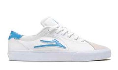Lakai Shoes Flaco II – White/Cyan Leather