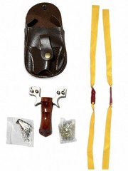 Professional Hunting Slingshot Kit w/ Holster, Sight, Level, Steel Ammo