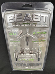 Bowmar Beast Titanium Hybrid Broadheads 2 Inch 100 Grain 3 Pack New