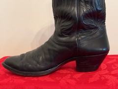 Nocona Vintage Black Leather Cowboy Boots Mens Style 4701 Sz 12