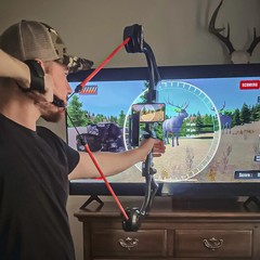 AccuBow 2.0 Carbon Fiber Virtual Archery Gaming Bow 10-70lb Foldable New