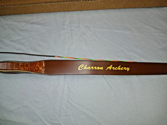 CHARRON ARCHERY – CUSTOM LONGBOW 60″AMO LEFT HAND @ 40#