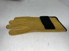 New Tough 1 Yellow Soft Cowhide Rodeo Bronc Glove Large #58-5900 FF-1