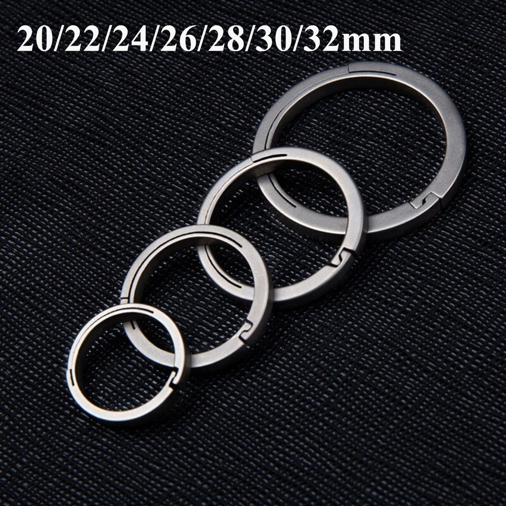 3PCS Titanium Key Rings Outer Dia. 17mm/22mm/25mm/32mm Openable Keyrings EDC