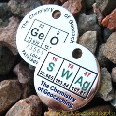 Chemistry of Geocaching PathTag Pair with Glow Enamel (2pcs lot)