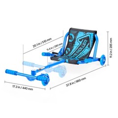 Ride on Scooter 132 lbs Powered by Zig-Zag Motion Drift Cart for Kids Ages 4+