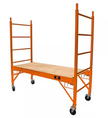 6.25ft.x2.5ft. x 6.25ft. Baker-Style Multi-Purpose Rolling Steel Scaffolding Set