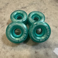 Glow Light up LED OUTDOOR Roller Skate Wheels – 62X35Mm 83A, 4 Pk, Misty Teal