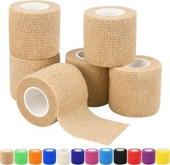 6pcs 2in Self Adhesive Bandage Wraps, Vet Wraps, 12 Colors to Choose, 5 Yard …