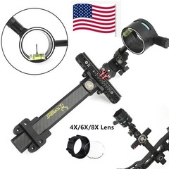 TX9610 Compound Bow Sight Carbon Rod Adjustable Competition ( Lens not included)